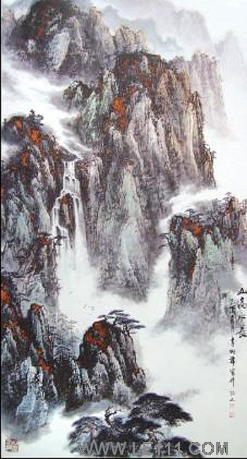 李明年的作品“山高水长”